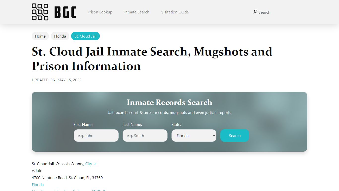 St. Cloud Jail Inmate Search, Mugshots and Prison Information